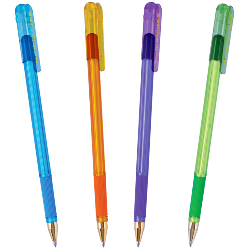 Ручка шариковая MunHwa MC Gold LE (0.3мм, синий цвет чернил, разные цвета корпуса, масляная основа) 12шт. (MCL-02)