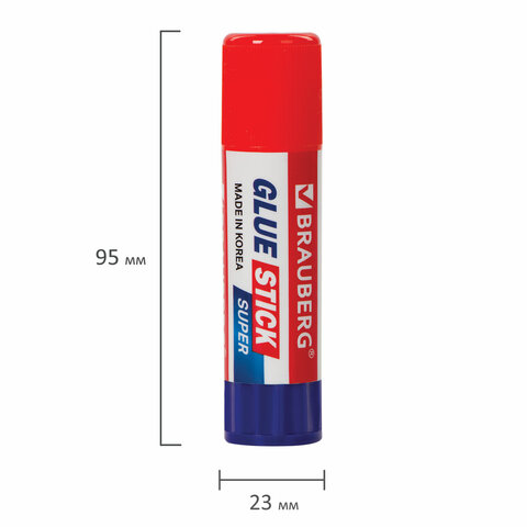 Клей-карандаш Brauberg Super, 15г, 20шт. (229541)