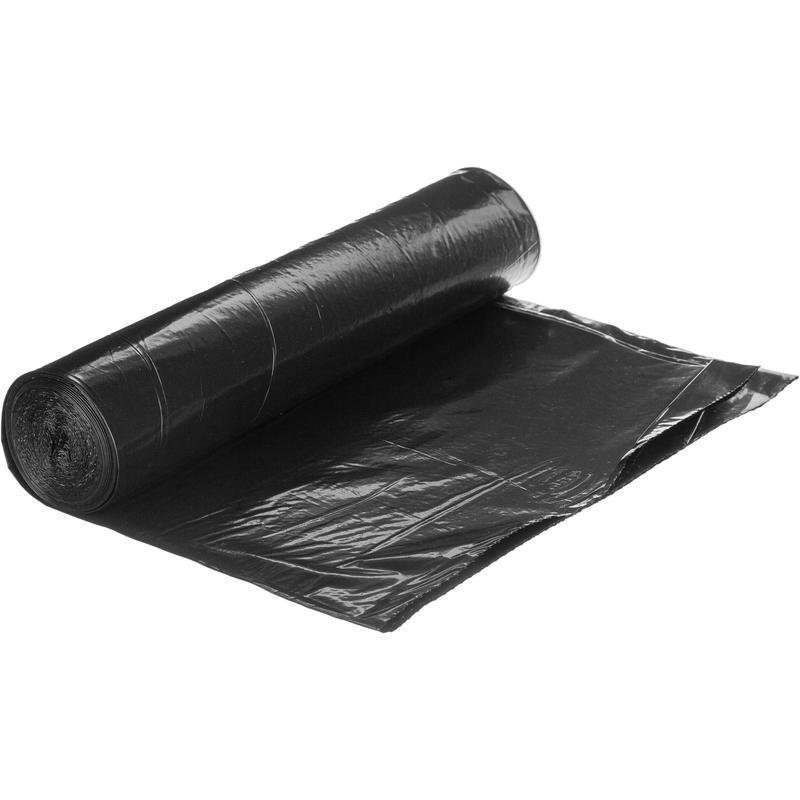 Мешки для мусора 360л Ромашка (120х160см, 40мкм, черные) ПВД, 5шт. в рулоне