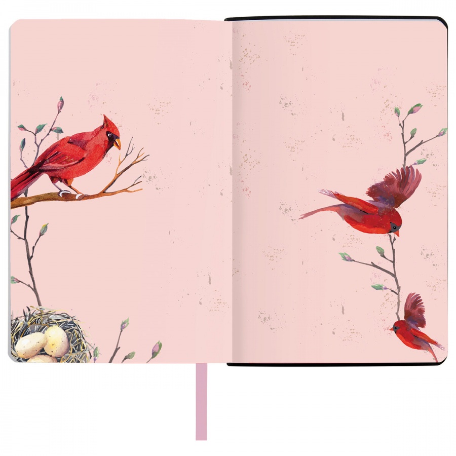 Ежедневник недатированный А5 Brauberg Vista &quot;Birds&quot; (136 листов) обложка кожзам, гибкая, 2шт. (112021)