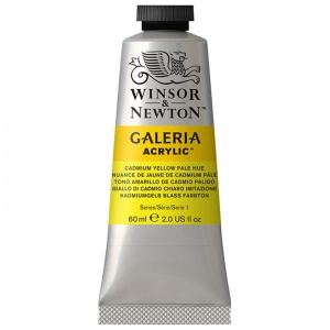 Краска акриловая художественная Winsor&Newton "Galeria", 60мл, туба, бледно-желтый кадмий (2120114)
