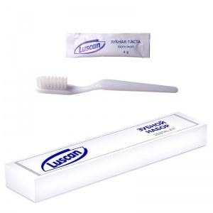 Набор зубной Luscan картон (зубная щетка, паста) 200шт.