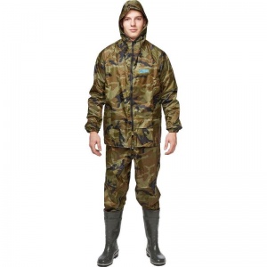 Костюм влагозащитный ПВХ Hunter WPL куртка/брюки, зеленый камуфляж (размер 60-62, рост 182-188)