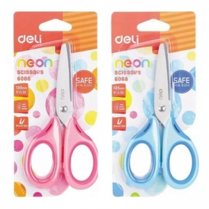 Ножницы детские Deli Neon, 135мм, закругленные (E6068)
