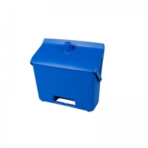 Совок-ловушка для мусора с крышкой FBK (80201-2) пластик синий (ширина 31см)
