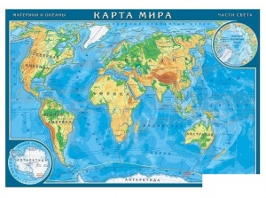 Карта-пазл "Мир" (масштаб 1:88 млн)