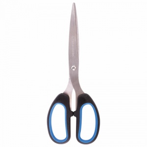 Ножницы Brauberg Classic+ 205мм, симметричные ручки, черно-синие (236449)