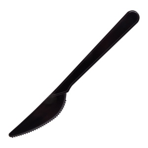 Нож одноразовый 180мм Белый Аист, черный, пластик, 50шт., 5 уп. (607841)
