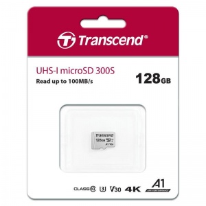 Карта памяти microSDXC Transcend 300S microSDXC 128Gb UHS-I A1, 1шт. (TS128GUSD300S)