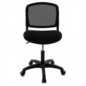 Кресло офисное Бюрократ CH-1296NX (СН-296NX), ткань/сетка черная, пластик черный (CH-1296NX/BLACK)