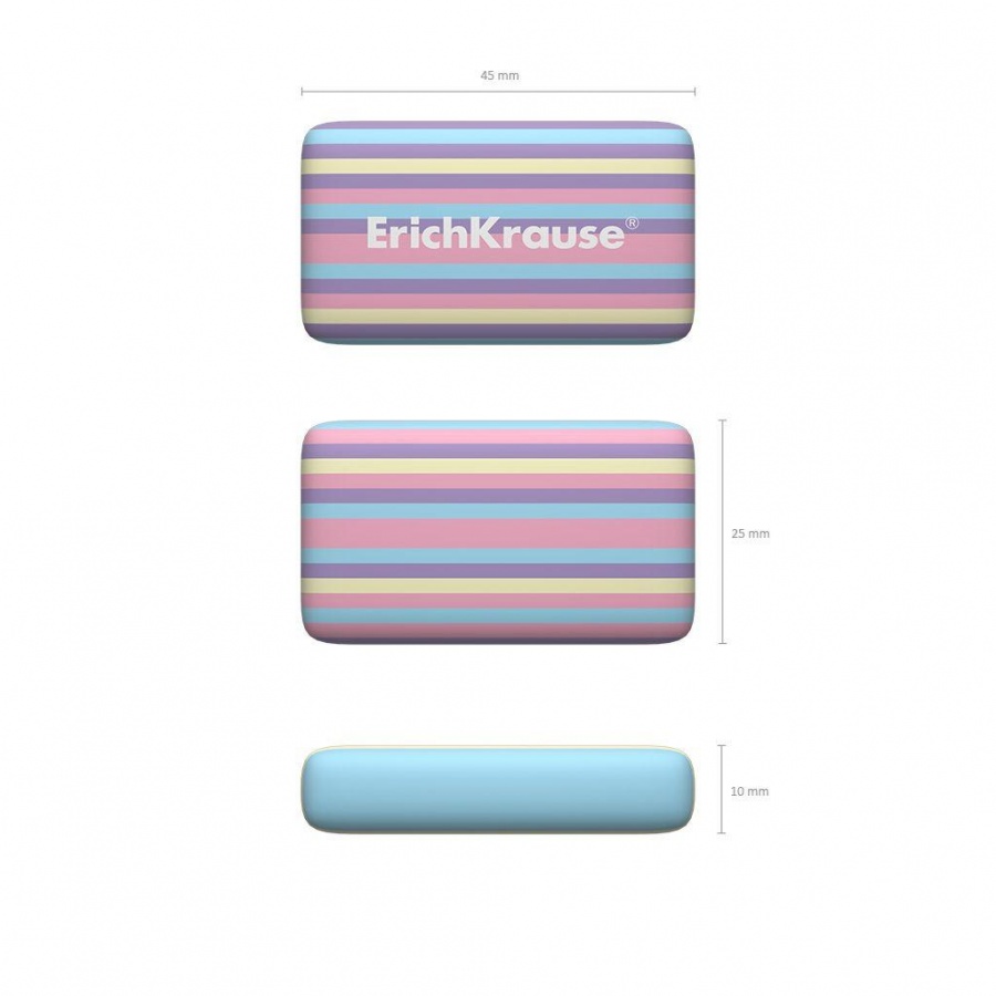Ластик Erich Krause Pastel Lines (термопластичная резина) (56039)
