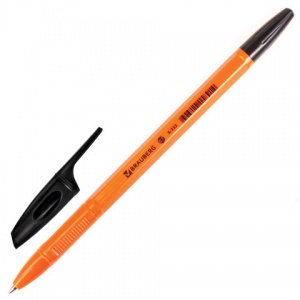Ручка шариковая Brauberg X-333 Orange (0.35мм, черный цвет чернил, корпус оранжевый) 1шт. (142410)