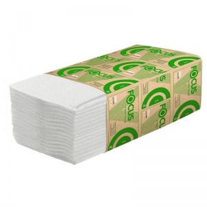 Полотенца бумажные для держателя 1-слойные Focus Eco, листовые V(ZZ)-сложения, 15 пачек по 250 листов (5049976)