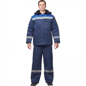 Спец.одежда Куртка зимняя мужская з32-КУ с СОП, синий/васильковый (размер 44-46, рост 158-164)