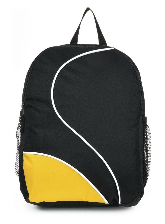Рюкзак школьный Creativiki Sport Basic 20л, 41х30х16см, мягкий, 1 отделение, черно-желтый