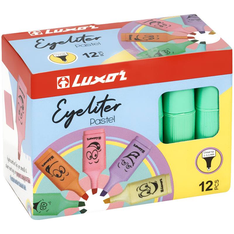 Маркер-текстовыделитель Luxor Eyeliter Pastel (1-4.5мм, пастельный зеленый) 1шт. (4032P)