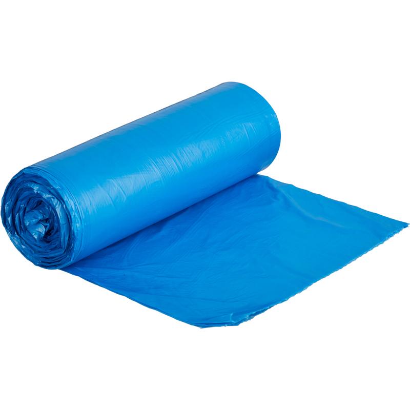 Пакеты для мусора 120л (70х110см, 18мкм, синие) 20шт. в рулоне