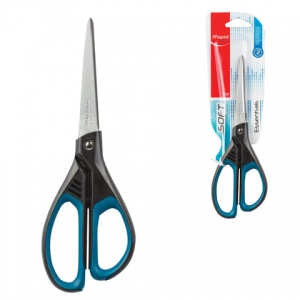 Ножницы Maped Essentials Soft 210мм, асимметричные ручки, мягкие вставки (468310)