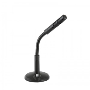 Микрофон настольный SVEN MK-490, гибкая ножка, кнопка, черный (SV-0430490)