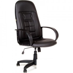 Кресло руководителя Chairman 727, кожзам черный, пластик