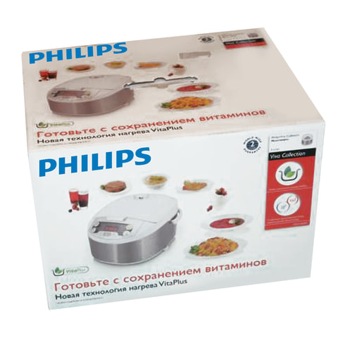 Мультиварка Philips HD3136/03, 980Вт, белый и серебристый (HD3136/03)