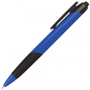 Ручка шариковая автоматическая Brauberg Booster (0.35мм, синий цвет чернил, трехгранная, масляная основа) 1шт. (142483)