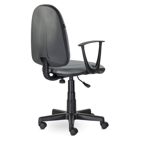 Кресло офисное Brabix &quot;Prestige Start MG-312&quot;, ткань серая, пластик, эргономичная спинка (531923)