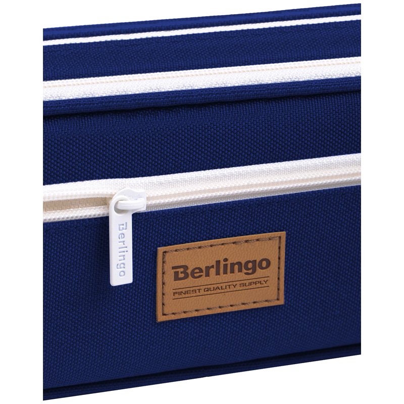 Пенал школьный мягкий Berlingo &quot;Classic blue&quot;, полиэстер, внутр. органайзер, 3 отделения, 1 карман (PM09126)