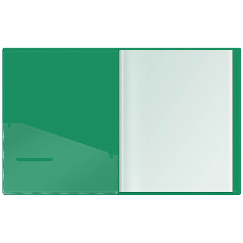 Папка файловая 30 вкладышей Berlingo Soft Touch (А4, 17мм, 700мкм, пластик) зеленая (DB4_30983)