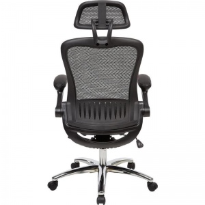 Кресло руководителя Easy Chair 552 TTW, сетка черная, хром, пластик