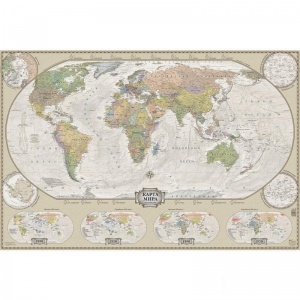 Настенная политическая карта мира (масштаб 1:35.3 млн)