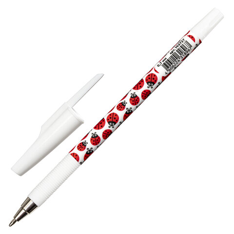 Ручка шариковая Юнландия &quot;Ladybird&quot; (0.35мм, синий цвет чернил, soft-touch) 36шт. (143727)