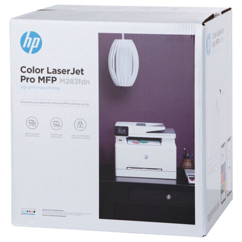 МФУ цветное HP Color LaserJet Pro M283fdn, белый (7KW74A)