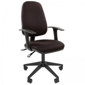 Кресло офисное Chairman 661, ткань черная, пластик черный (1182994/7006792)