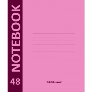 Тетрадь общая 48л, А5 Erich Krause Neon (клетка, скрепка (обложка розовая)
