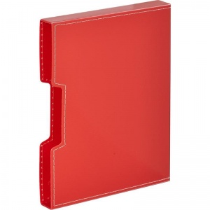 Папка файловая 100 вкладышей в коробе (А4, полипропилен) красная