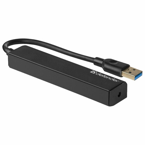 Разветвитель (хаб) USB Defender Quadro Express, на 4 порта, черный (83204)
