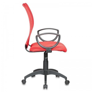 Кресло офисное Бюрократ CH-599, ткань/сетка красная, пластик