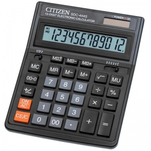 Калькулятор настольный Citizen SDC-444S (12-разрядный) черный (SDC-444S)