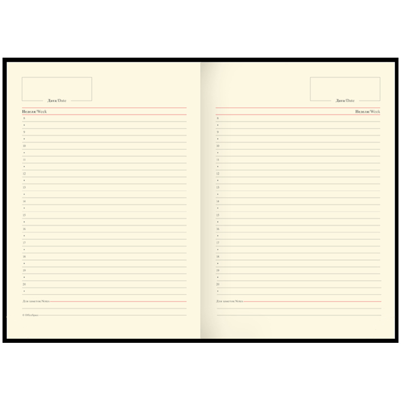 Ежедневник недатированный А5 OfficeSpace Dallas (136 листов) обложка кожзам, бордовая, цв.срез (En5v_25204)