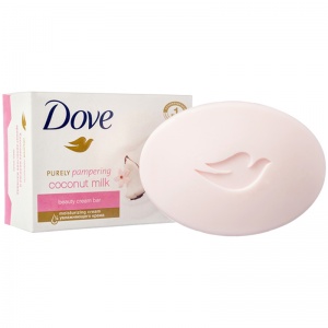 Мыло-крем туалетное Dove "Кокосовое молочко и лепестки жасмина", 135г, 1шт. (8712561306577)