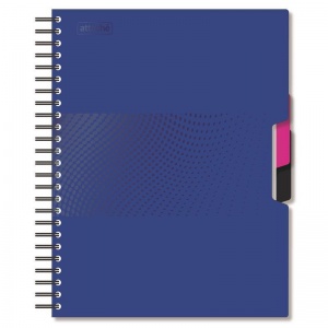 Бизнес-тетрадь А5 Attache Digital, 140 листов, клетка, на спирали, синяя (170x205мм), 16шт.