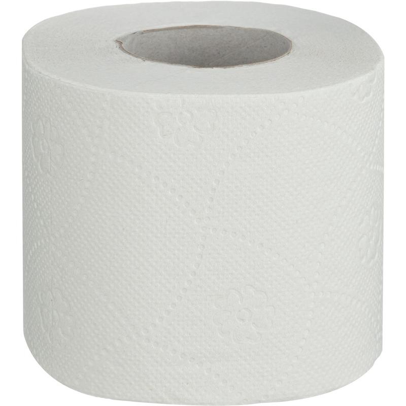 Бумага туалетная 2-слойная Luscan Standart, белая с тиснением, 21.88м, 4 рул/уп