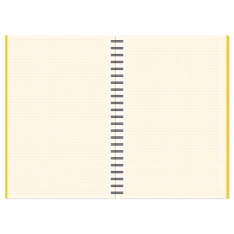 Бизнес-тетрадь А4 Attache Selection Spring Book, 150 листов, желтая, клетка, на спирали, пластик (230х297мм)