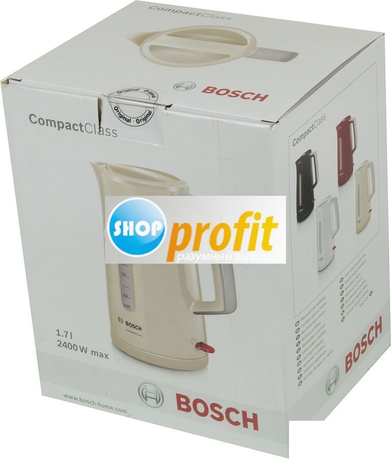 Чайник электрический Bosch TWK 3A017, 2400Вт, бежевый (TWK3A017)
