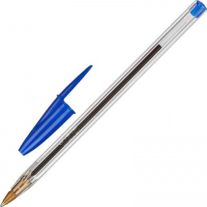 Ручка шариковая BIC Cristal (0.32мм, синий цвет чернил, корпус прозрачный) 1шт. (847898)