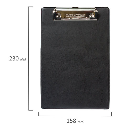 Доска-планшет Brauberg Number One (А5, до 50 листов, картон/пвх) черный (232224)