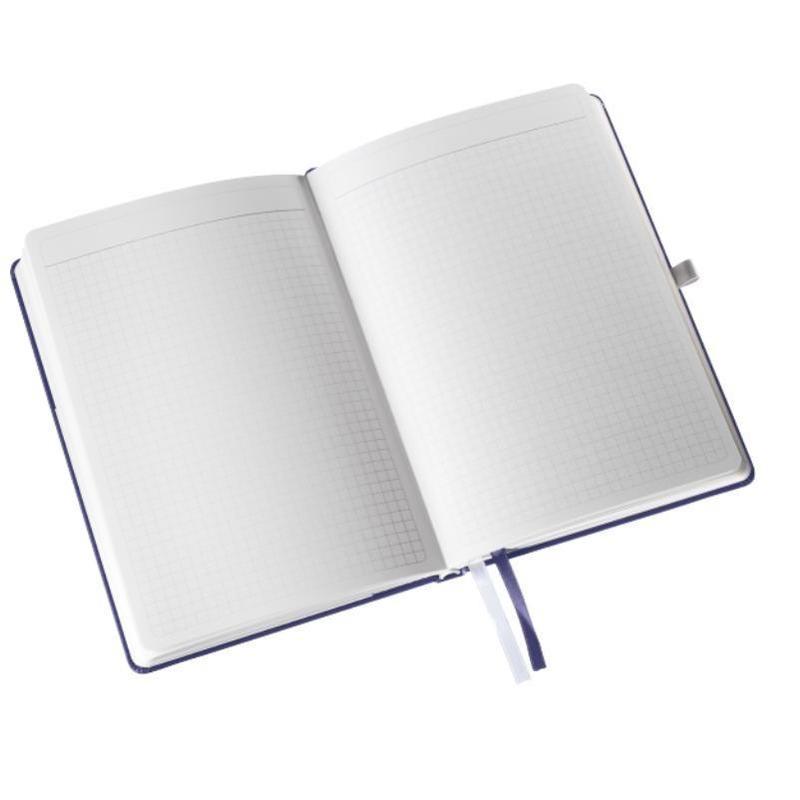 Бизнес-тетрадь А5 Leitz Style, 80 листов, клетка, синяя, книжный переплет (44860069)