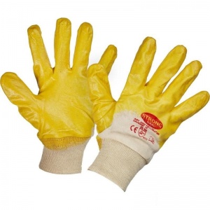 Перчатки защитные хлопковые Лайт, манжета резинка, с нитриловым покрытием, без размера, 12 пар