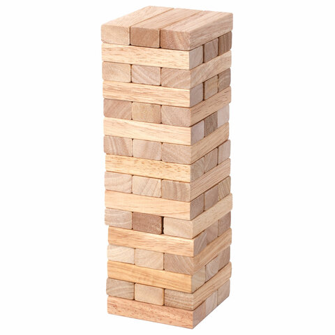 Игра настольная Золотая Сказка &quot;Башня&quot;, 48 деревянных блоков, 2 уп. (662294)